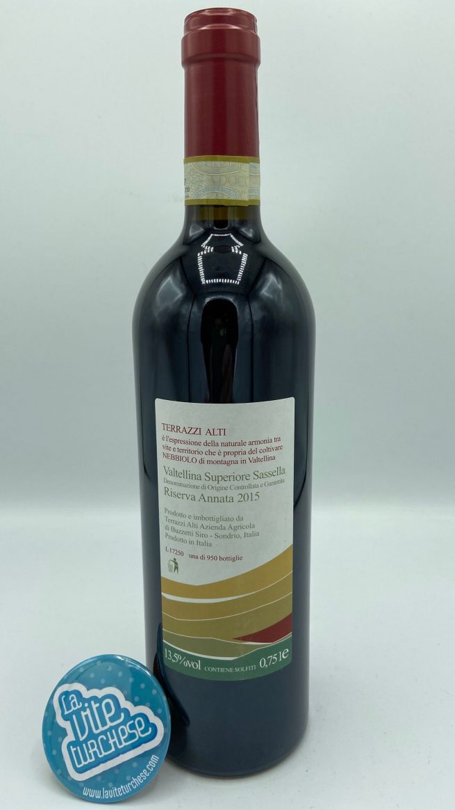 red wine Valtellina docg Riserva Sassella Lombardia Chiavennasca grape