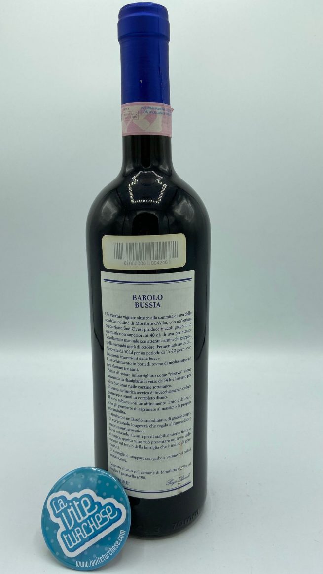 Barale – Barolo Bussia – 2001 - back Barale – Barolo Bussia – 2001 - back
