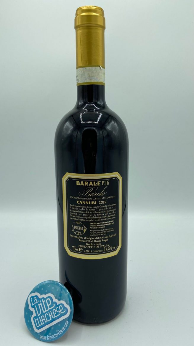 Barale – Barolo Cannubi – 2015 - back Barale – Barolo Cannubi – 2015 - back