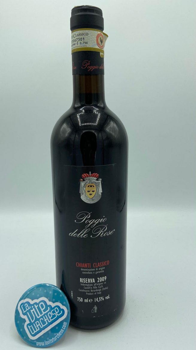 red wine Toscana Chianti Classico Riserva cru Poggio delle Rose austere fine modern and traditional long aging complex obtained with Sangiovese grapes perfect with Florentine meat