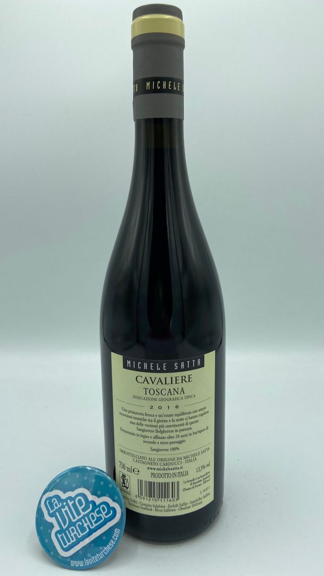 Michele Satta – Cavaliere Toscana Igt – 2016 - back Michele Satta – Cavaliere Toscana Igt – 2016 - back