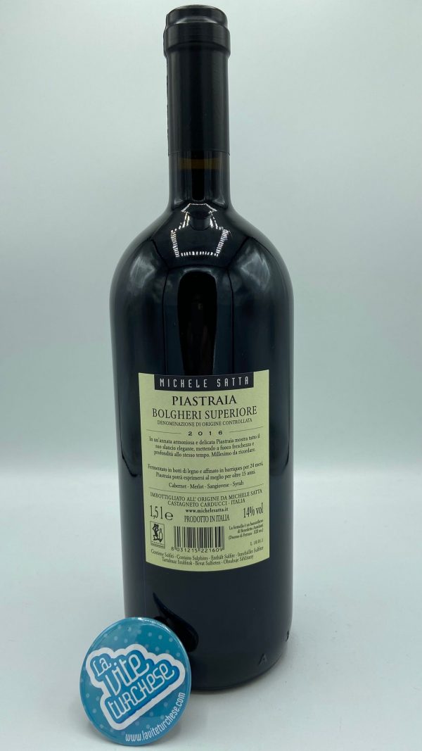 Bolgheri Superiore red wine Toscana grape cabernet sauvignon, merlot, sangiovese and syrah