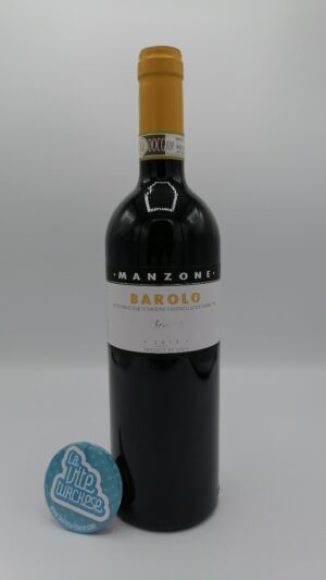 Giovanni Manzone – Barolo Bricat prodotto nella parte più alta della vigna Gramolere, affinato per 36 mesi in grandi botti di rovere.