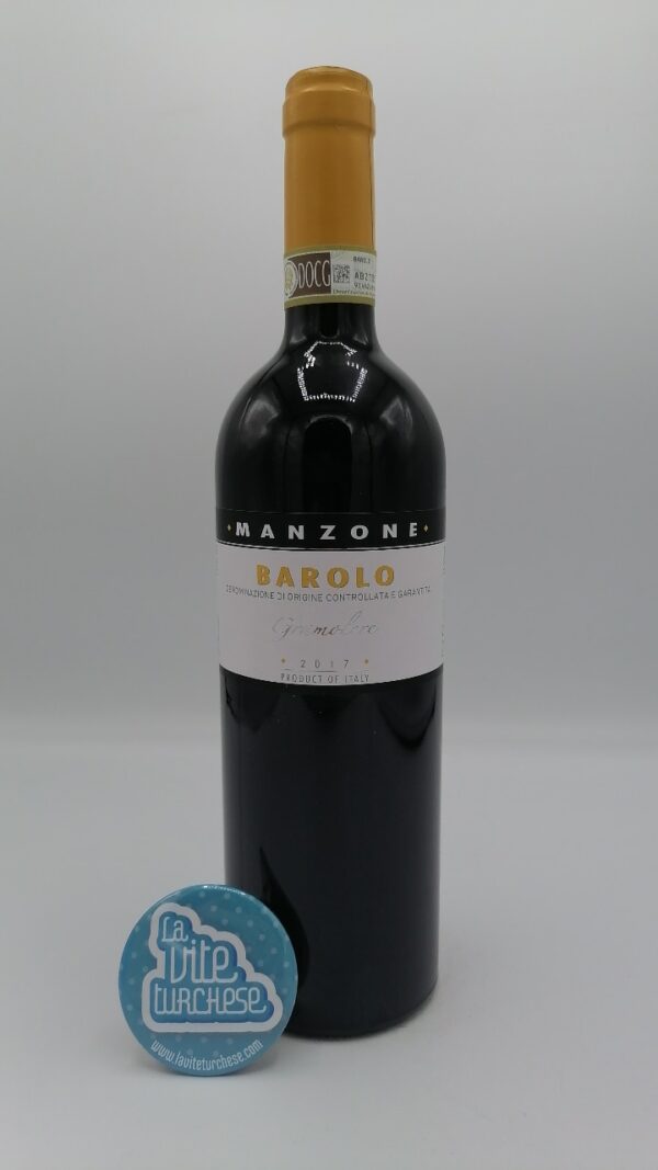 Giovanni Manzone - Barolo Gramolere produced in the vineyard of the same name located in Monforte d'Alba, vinified for 3 years in large oak barrels.
