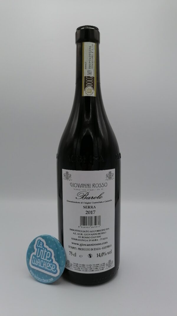 Giovanni Rosso - Barolo Serra - 2017 - back Giovanni Rosso – Barolo Serra considerata una delle vigne più alte di Serralunga, con suoli duri e ricchi di calcare.