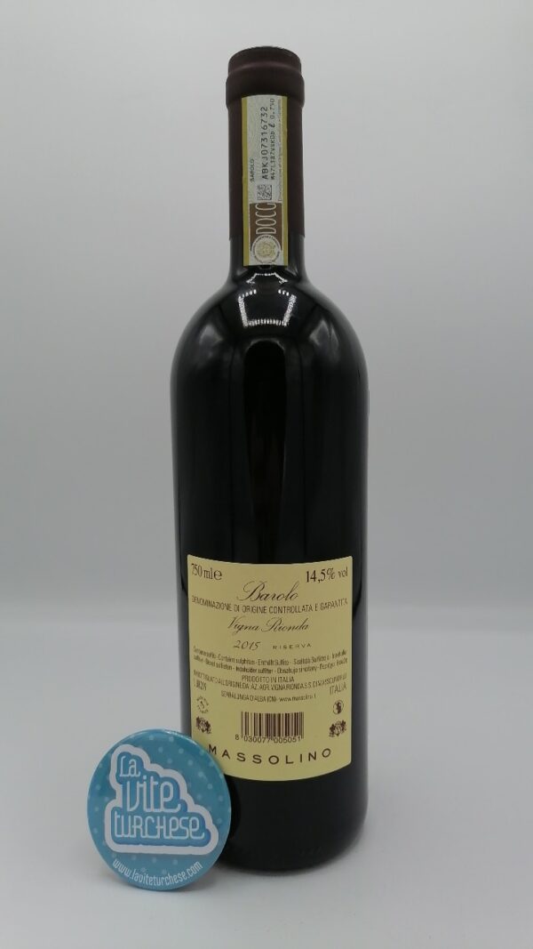 Massolino – Barolo Vigna Rionda Riserva prodotto solo nelle migliori annate, con un affinamento di 7 anni.