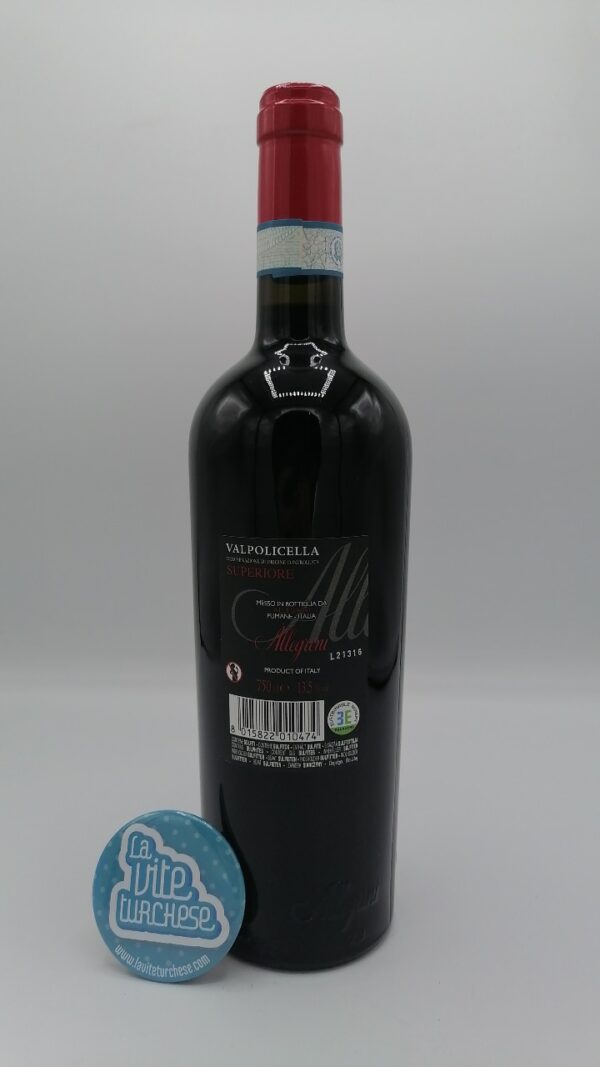 Allegrini - Valpolicella Superiore - 2019 - back Allegrini - Valpolicella Superiore is aged for 12 months inside barriques and large oak barrels.