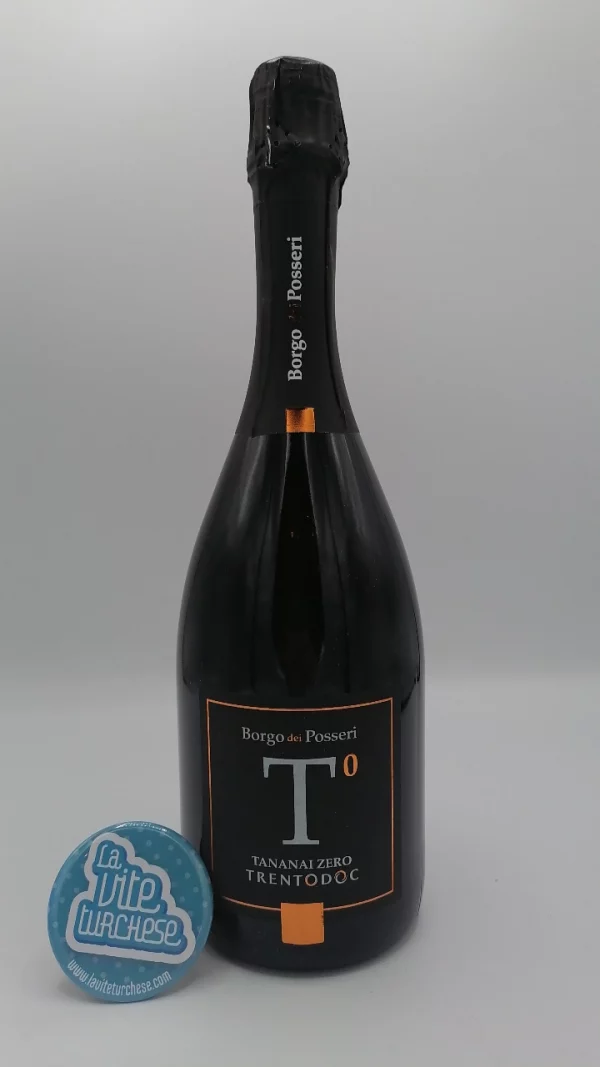 Borgo dei Posseri - Trento DOC Tananai Metodo Classico Brut Nature prodotto in Trentino con uve Chardonnay e Pinot Nero.