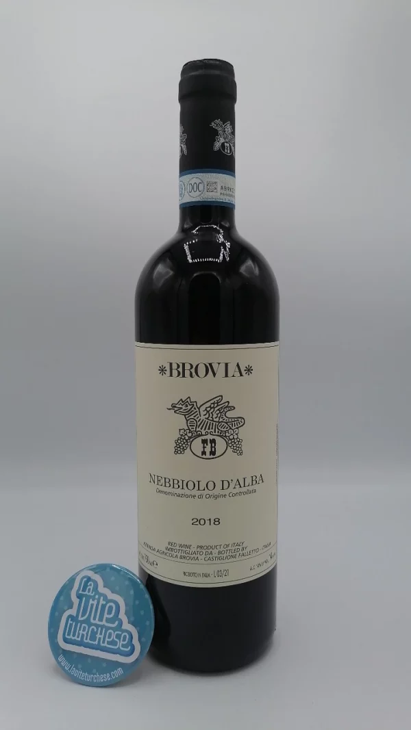 Brovia - Nebbiolo d'Alba made from 45-year-old vines in the Roero at Vezza d'Alba, vinified in steel tanks.