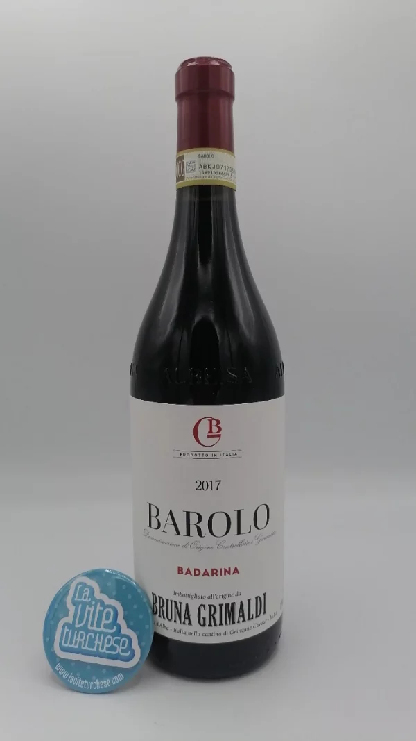 Bruna Grimaldi - Barolo Badarina produced in the vineyard of the same name located in Serralunga d'Alba in the Langhe with limestone soils.