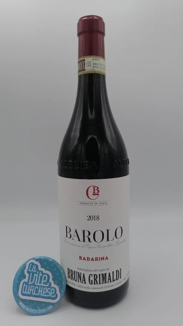 Bruna Grimaldi - Barolo Badarina produced in the vineyard of the same name located in Serralunga d'Alba in the Langhe, with limestone soils.