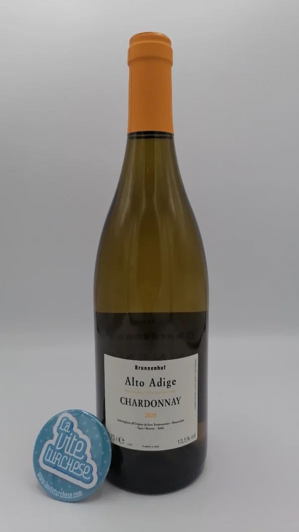 Brunnenhof - Chardonnay Alto Adige vinified and aged in wooden barrels for 10 months, limited production of 2000 bottles.