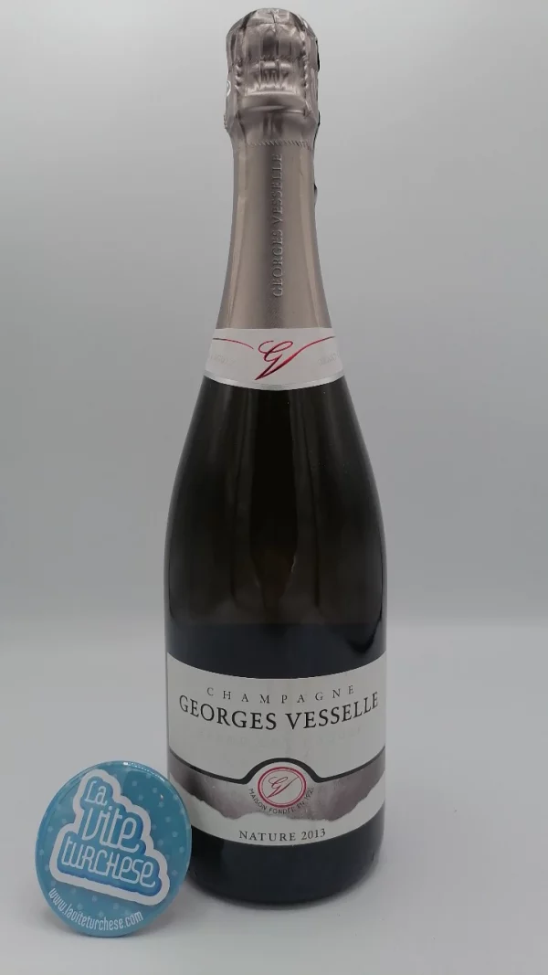 George Vesselle - Champagne Grand Cru Brut Nature produced in Bouzy in the Montagne de Reims from Pinot Noir and Chardonnay grapes.