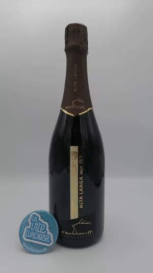 Paolo Berutti - Alta Langa Brut made with only Pinot Noir with 36 months on the lees in the Santo Stefano Belbo area.