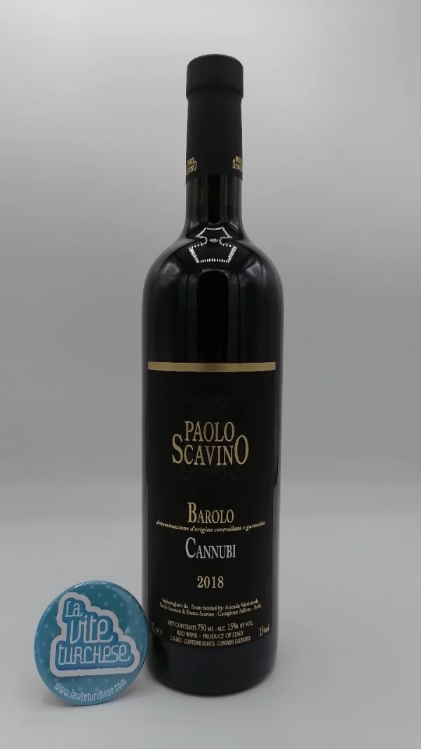 Paolo Scavino – Barolo Cannubi prodotto nell'omonima vigna situata nel paese di Barolo considerata la migliore di tutta la denominazione.