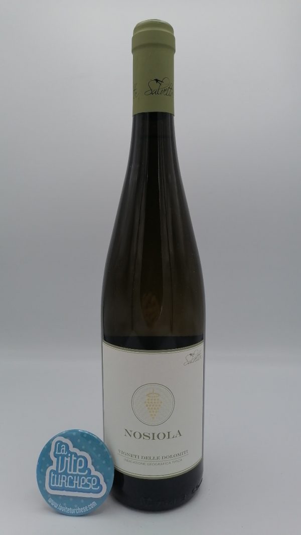 Salvetta – Nosiola Vigneti delle Dolomiti vinificata in botti di acacia e in vasche di acciaio. Prodotto in Alto Adige.