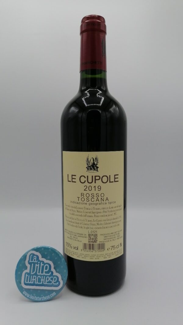 Tenuta di Trinoro - Le Cupole Rosso Toscana - 2019 - back (1) Tenuta di Trinoro - Le Cupole Rosso Toscana produced in Sarteano from Merlot, Cabernet Franc and Sauvignon, Petit Verdot grapes.