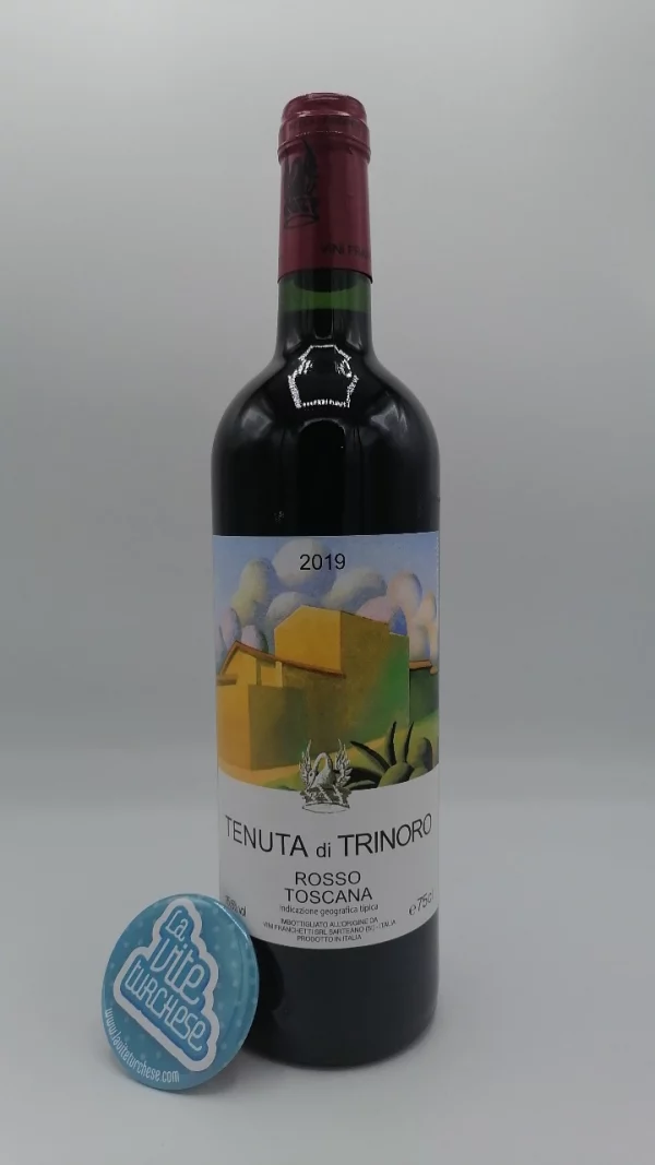 Tenuta di Trinoro – Rosso Toscana prodotto con uve Cabernet Franc e Merlot con delle rese molto basse, affinato in cemento e in barrique.