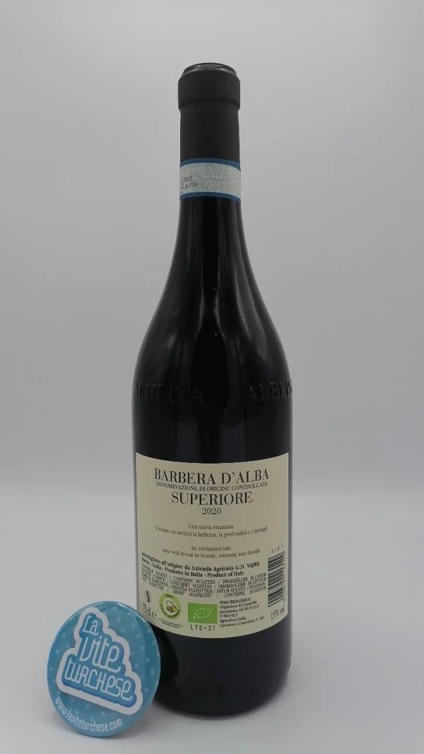 Vajra – Barbera Superiore Viola delle Viole – 2020 - back.jpg G.D. Vajra - Barbera Superiore Viola delle Viole made in Barolo, aged for nearly two years in barrels.