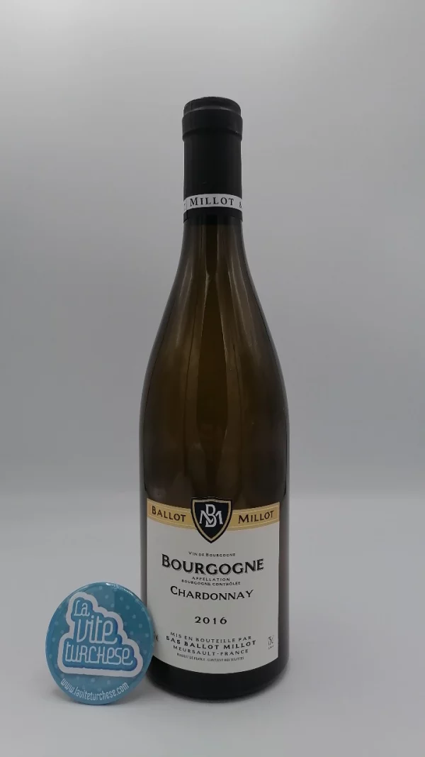 Ballot Millot - Bourgogne Chardonnay vintage 2016 produced in Meursault, barrel winemaking France, Burgundy.