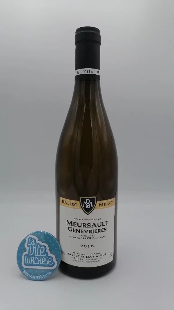 Ballot Millot - Meursault Genevrières 1er Cru is a Chardonnay produced in Burgundy in one of the finest crus of the Cote de Beaune.