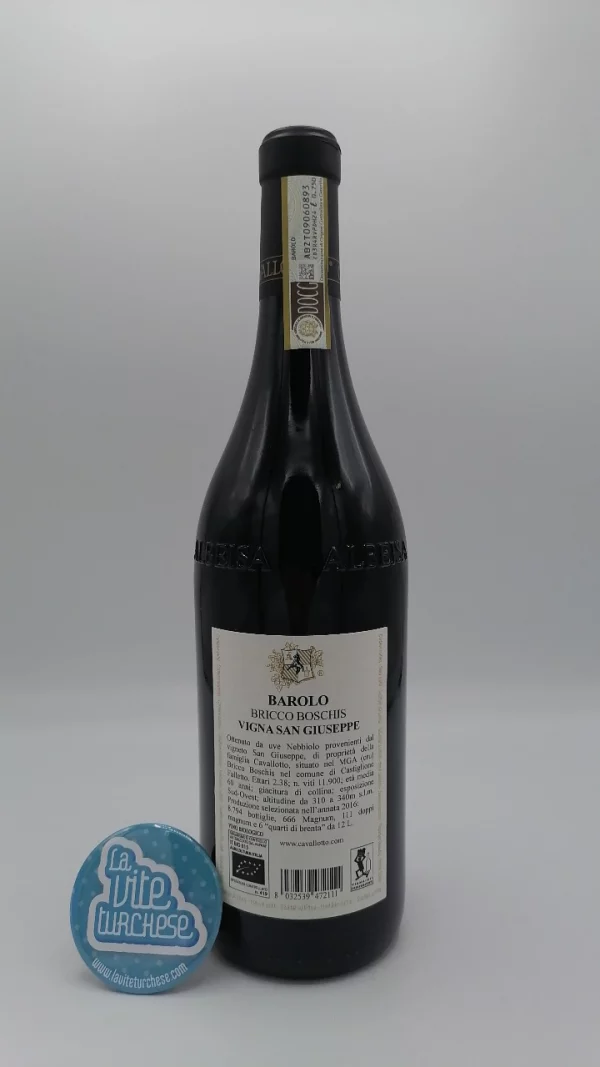 Cavallotto - Barolo Riserva Bricco Boschis Vigna San Giuseppe produced in the vineyard of the same name located in Castiglione Falletto.