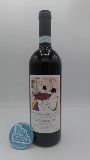 Dolcetto d'Alba San Bartolomeo 2020 produced in the village of La Morra in the Barolo Langhe by Cesare Bussolo, a disciple of Roberto Voerzio.