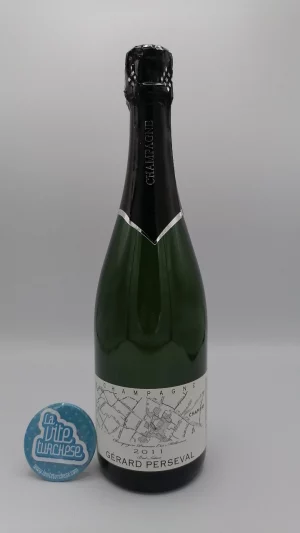 Champagne Premier Cru Brut Nature vintage 2011 produced in Chamery in the Montagne de Reims by Gerard Perseval.