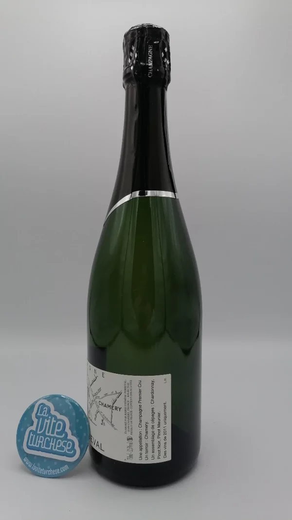 Champagne Premier Cru Brut Nature vintage 2011 produced in Chamery in the Montagne de Reims by Gerard Perseval.