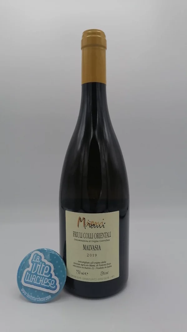 Miani – Malvasia La Mont di Zuc prodotto in Friuli Venezia Giulia, vinificato in barrique di legno usate per 12 mesi.