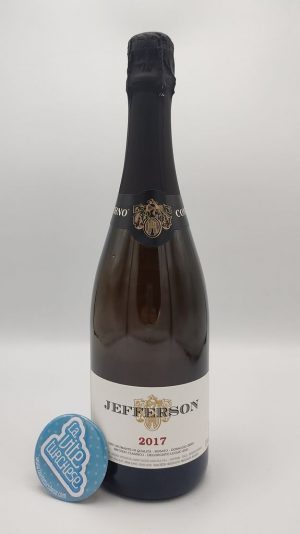 Nervi – Spumante Jefferson – 2017 prodotto a Gattinare nel nord Piemonte con uva Nebbiolo in stile rosato metodo classico.