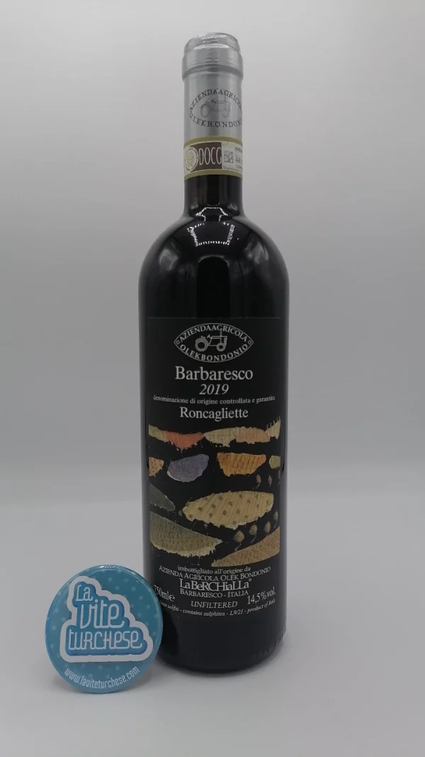 Olek Bondonio – Barbaresco Roncagliette prodotto in una delle migliori vigne con una posizione spettacolare nel comune di Barbaresco.
