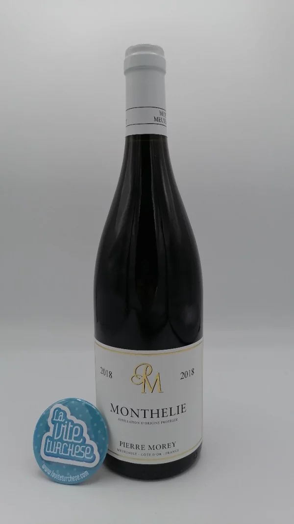 Pierre Morey's Bourgogne Monthelie is a 2018 Pinot Noir produced in Burgundy in the Cote de Beaune using biodynamic farming.