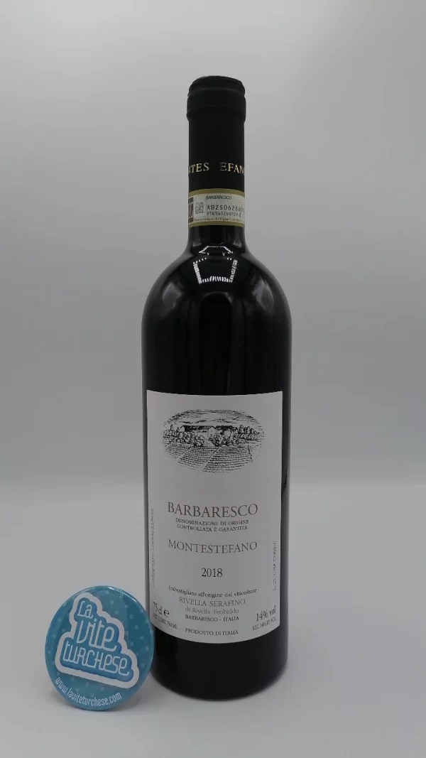 Rivella Serafino's Barbaresco Montestefano is produced in the town of Barbaresco in the heart of the Langhe with a traditional style.
