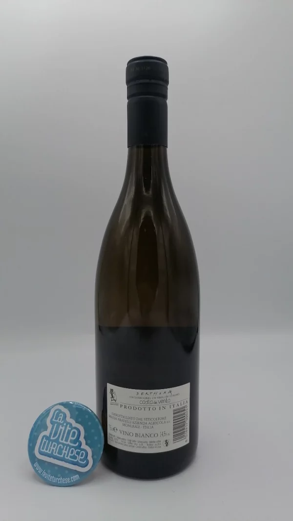 Vigneti Massa - Derthona Costa del Vento - 2018 - back Massa Vineyards-Derthona Costa del Vento produced with Timorasso grapes in the Tortonese hills in the southern part of Piedmont.