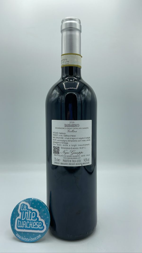 Giuseppe Negro – Barbaresco Gallina – 2018 - La vite Turchese