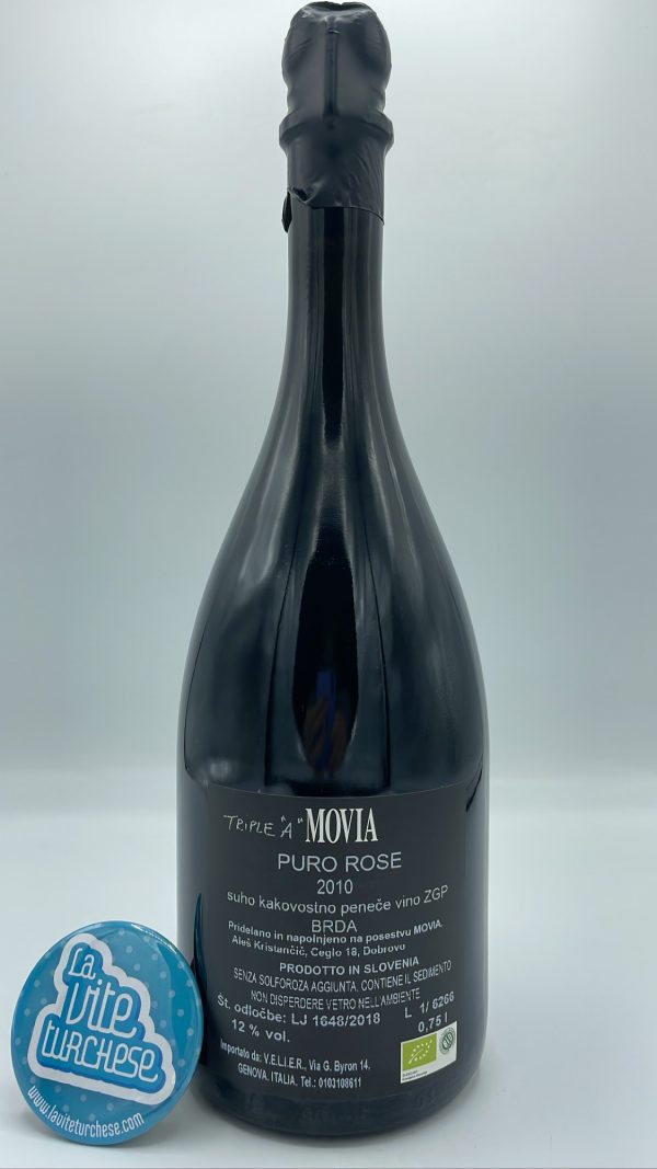 Movia - Pure Rosé made from Pinot Noir, Ribolla and Pinot Grigio grapes between Slovenia and Italy, classic method style.