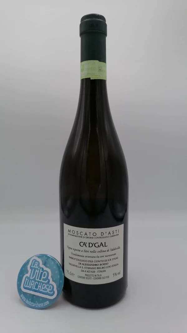 Ca'D'Gal - Moscato D'Asti Vigna Vecchia - 2007 - back Ca'D'Gal - Moscato D'Asti Vigna Vecchia produced in the highest best-exposed vineyard, with hydrocarbon notes, dense and good body.