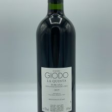 Giodo – La Quinta Toscana Igt – 2019 - back Giodo - La Quinta Toscana Igt produced in the vineyard of the same name with Sangiovese grapes, has done the shortest aging of one year in barrel.