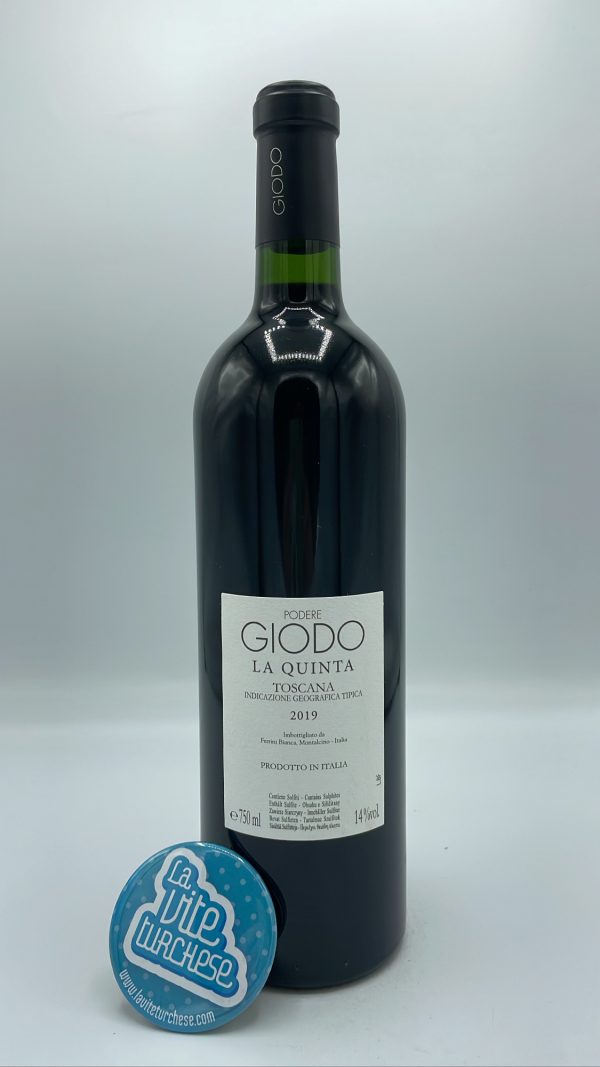 Giodo – La Quinta Toscana Igt – 2019 - back Giodo - La Quinta Toscana Igt produced in the vineyard of the same name with Sangiovese grapes, has done the shortest aging of one year in barrel.