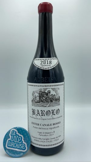 Giovanni Rosso – Barolo Vignarionda Ester Canale Rosso prodotto con le piante del 1946 a nella vigna più tannica del Barolo.