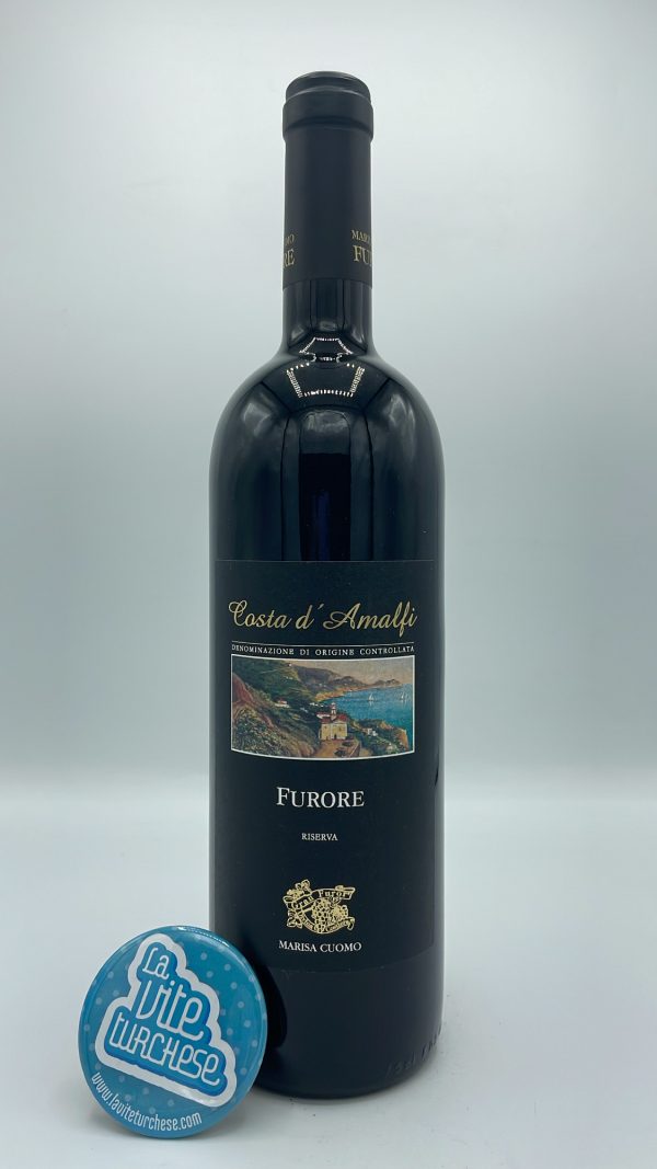 Marisa Cuomo – Furore Riserva Rosso prodotto in costiera amalfitana con uva Piedirosso e Aglianico, vinificato in barrique nuove.