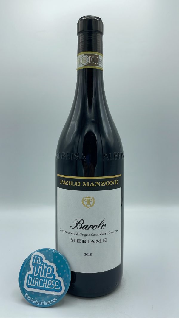 Paolo Manzone – Barolo Meriame prodotto nell'omonima vigna di Serralunga d'Alba con piante di 75 anni, in sole 5000 bottiglie prodotte.