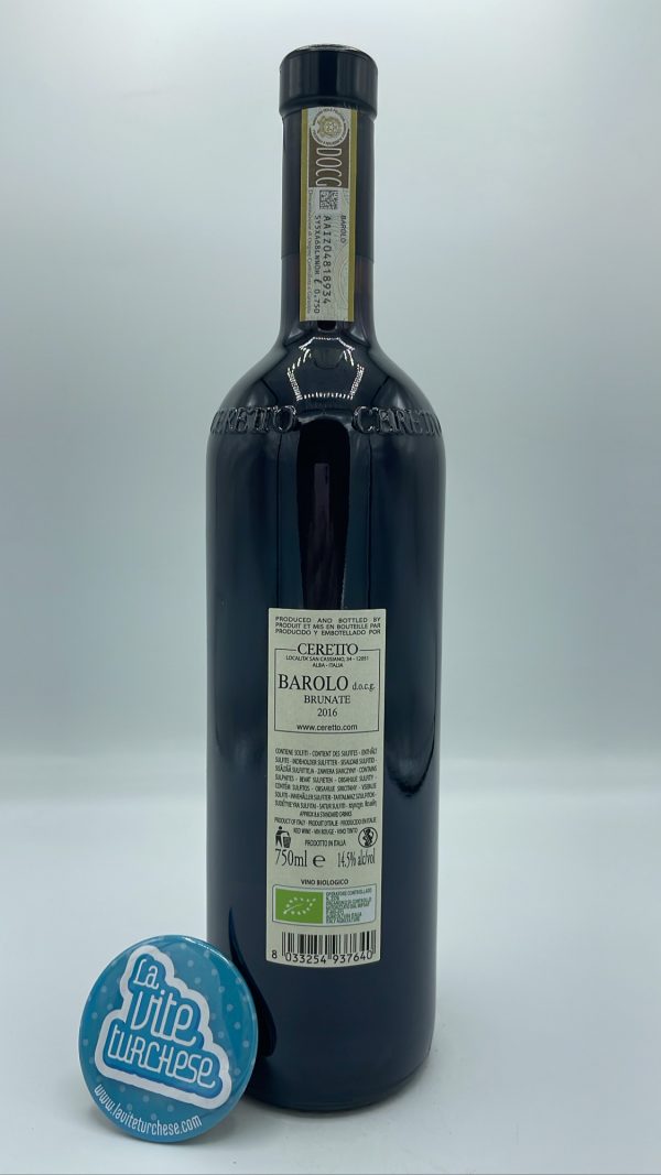 Ceretto – Barolo Brunate – 2016 - back Ceretto - Barolo Brunate produced in the prized cru of the same name located between La Morra and Barolo, famous for class and structure.