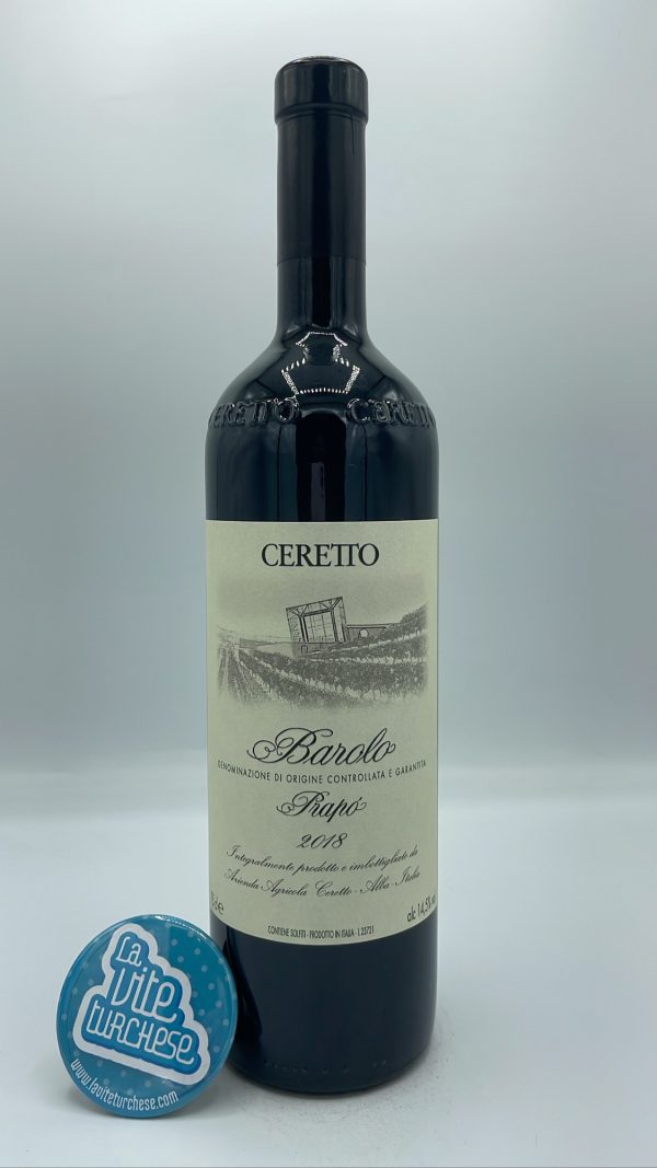 Ceretto – Barolo Prapò prodotto nell'omonima vigna di 50 anni a Serralunga d'Alba con piante di 50 anni. Vera espressione di Serralunga.