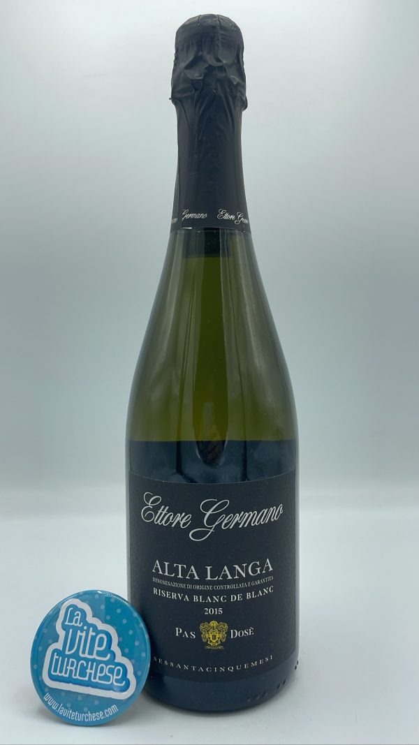 Ettore Germano - Alta Langa Riserva Blanc de Blanc made with only Chardonnay grapes in the village of Cigliè in Alta Langa, aged for 65 months on the lees.