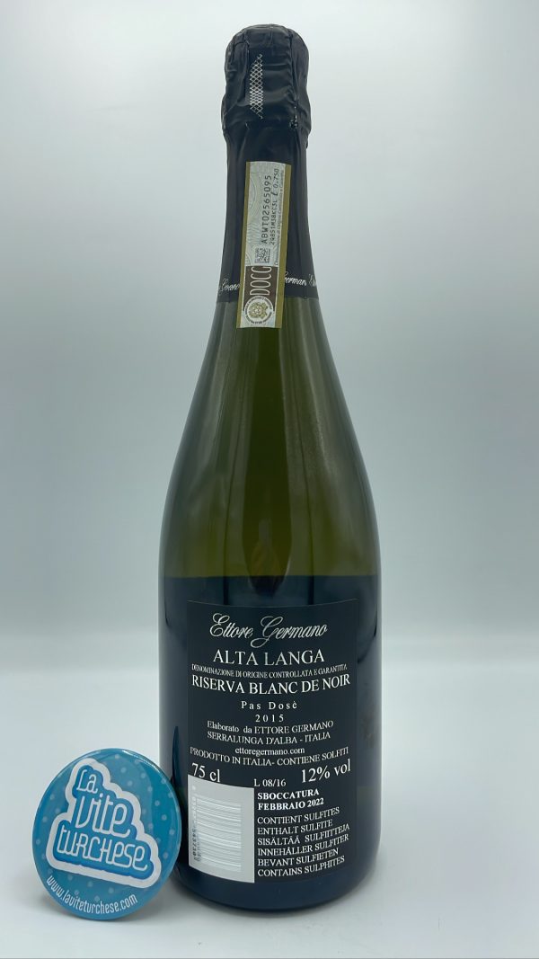 Ettore Germano - Alta Langa Riserva Blanc de Noir made from Pinot Noir grapes in Cigliè in Alta Langa, 65 months on the lees.