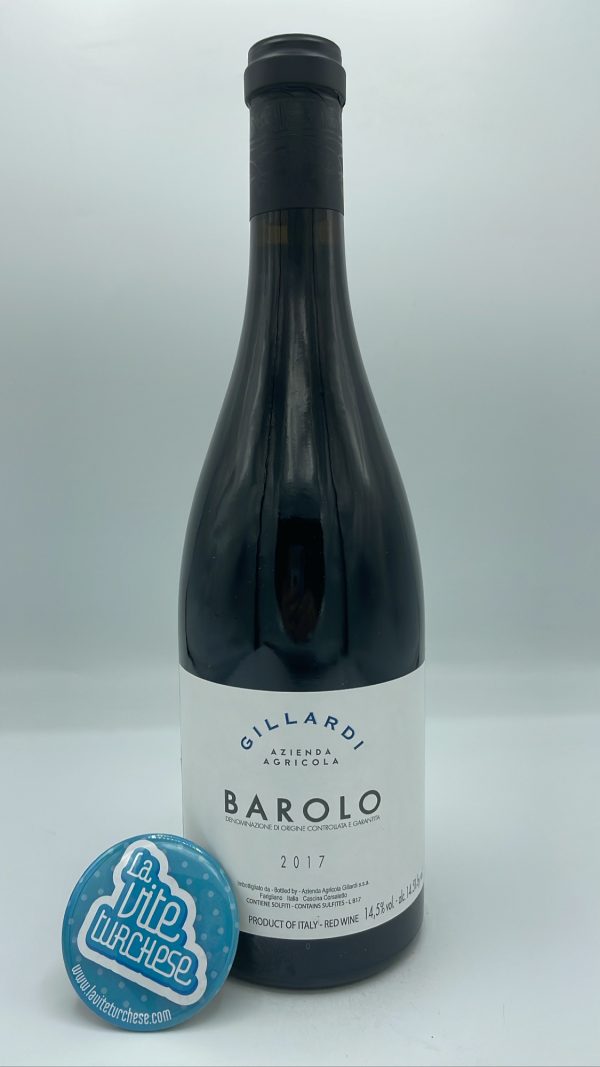 Gillardi - Barolo DOCG produced from the Boiolo vineyard in La Morra and Vignane, Zuncaie di Barolo, aged 36 months in large oak.