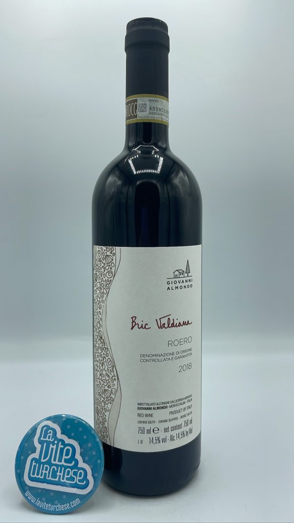Giovanni Almondo – Roero Bric Valdiana prodotto nell'omonima vigna di Montà d'Alba nel Roero, piante di 30 anni, vinificato per 18 mesi in rovere.