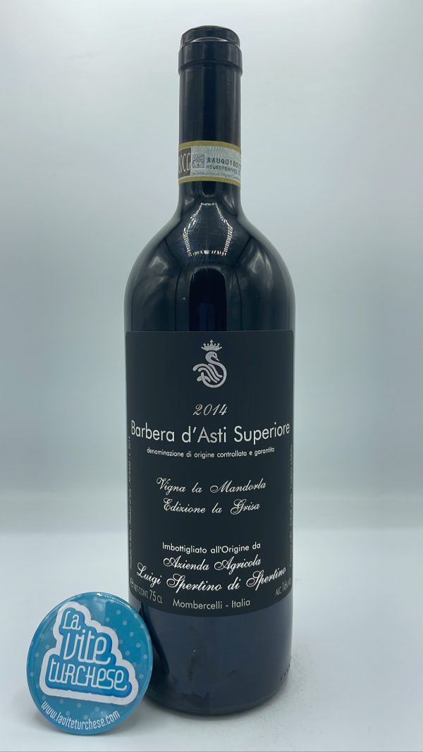 Luigi Spertino – Barbera d'Asti Superiore Vigna La Mandorla Edizione la Grisa prodotta con uve surmature, vinificato per 2 anni in tonneaux.